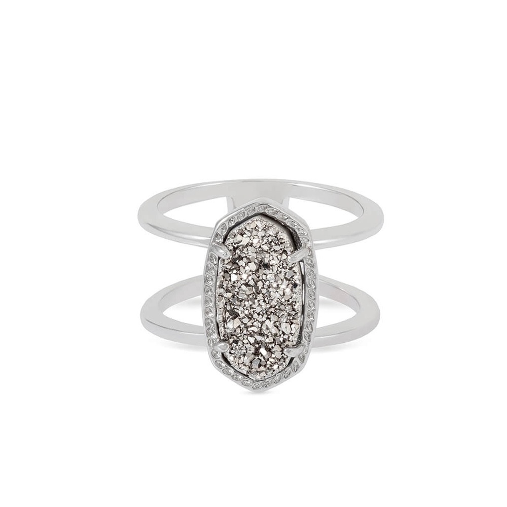 Elyse Silver Ring in Platinum Drusy-Sold Out Item